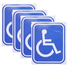  4 Pcs Disability Sign Vehicle Stickers Handicap Wheelchair Accessible