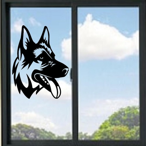 German shepard dog head vinyl - german,
