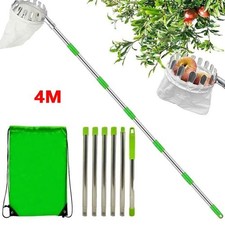 4M Apple Picker with Telescopic Handle Fruit Picker Lightweight Catcher Tool UK