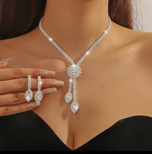 Women silver jewellery set - women,