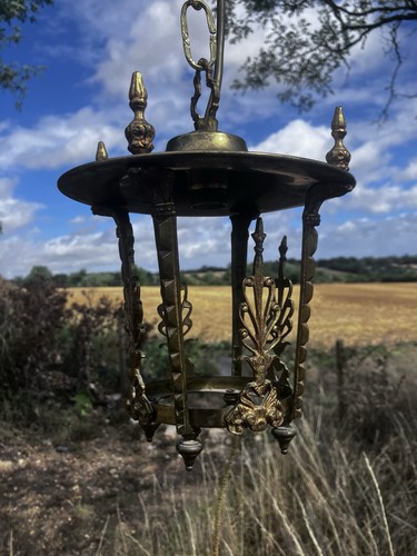 Antique lantern brass light - antique,
