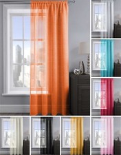 Sparkle Glitter Slot Top Voile Curtain Net Panel Glitzy Shimmer Ready Made Voile