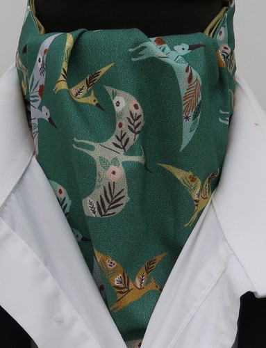 Deep sage green with heron - sage,