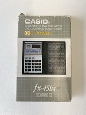 Casio FX-451M Vintage Solar Cell Scientific Calculator Boxed