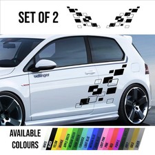 CAR SIDE STICKERS DOOR VINYL DECALS SPORT RACING STYLING UNIVERSAL CAR SQUARES