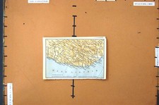 Old Antique Print Map C1800 Mentone Sanremo Porto Maurizio Alassio Italy 19th