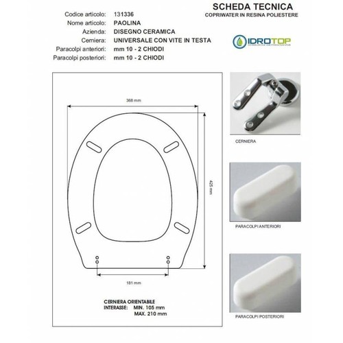 Paolina toilet seat - paolina, cover