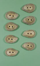 Set of 8 Hand Carved Vintage Antler Buttons