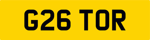 Digit reg number plate g26 - digit,