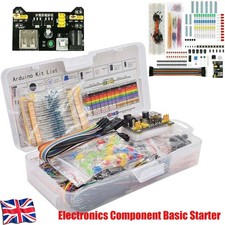 1set Electronic Component Starter Kit Wires Breadboard   Buzzer LED Trans UK