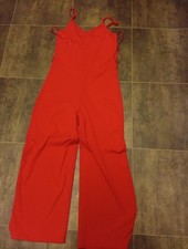 Ladies Red Strappy Jumpsuit Size 10 Primark