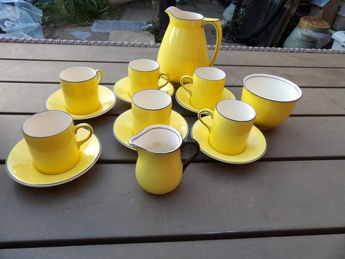 Crown ducal ware yellow set - ware,