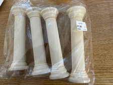 4pcs Roman Column Cake Support Pillars Ivory Round 5"