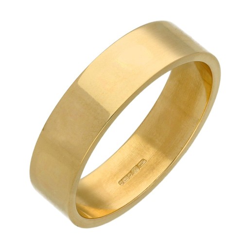 9ct yellow gold 6mm flat - 9ct,