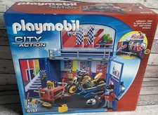 Playmobil City Action Pop Up Motorcycle Workshop 6157 see desc