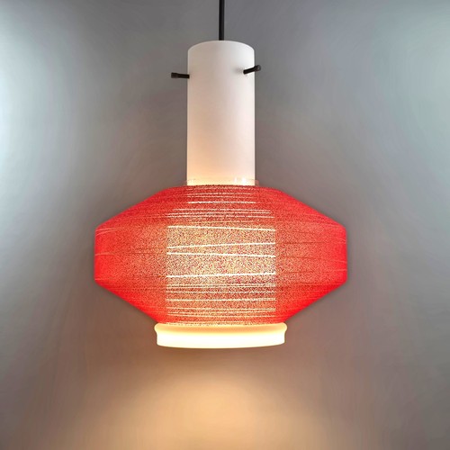 Vintage glass pendant light - glass,