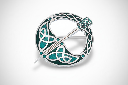Green tara celtic brooch - tara,