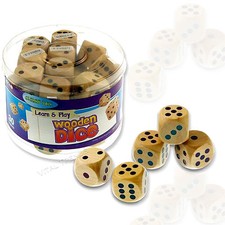 Large 25mm Wooden Dice Six