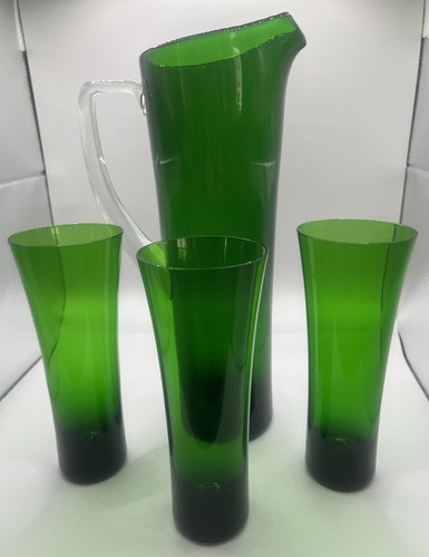 Vintage emerald green decanter - emerald,