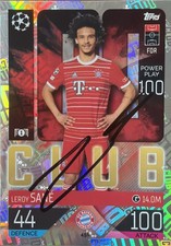 Leroy Sane Bayern Munich Match Attax Champions League Hand Signed Card 100 Club