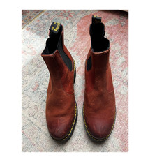 Martens red leather - dr.,