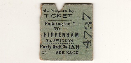 Railway ticket gwr parl - railway,