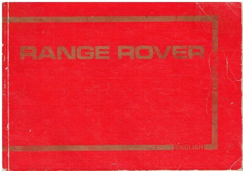 Range rover mk1 v8 - 3.5l, petrol
