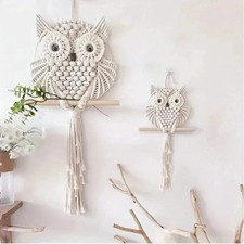 Woven Owl Macrame Wall Hanging