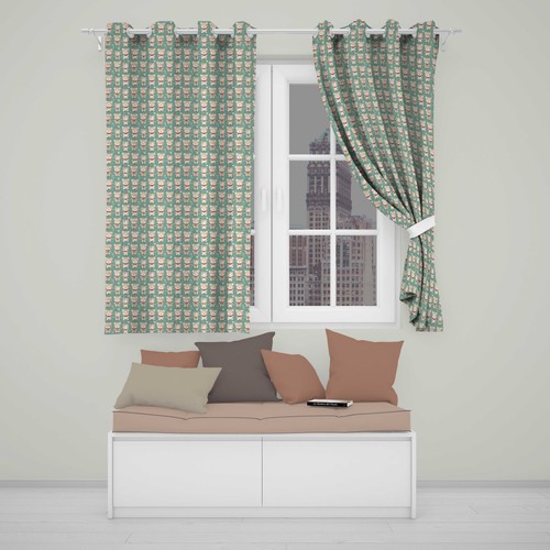 Blackout eyelet curtains cute - blackout,