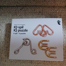Flying Tiger 6 IQ Puzzle Metal Puzzles with instructions VGC