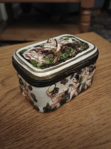 Antique capodimonte trinket - capodimonte,