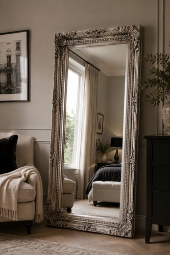 Large mirror louis - louis, silver