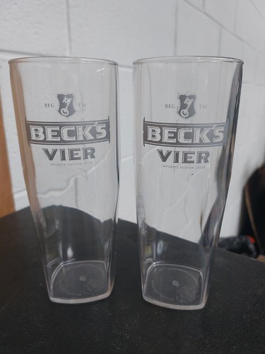 Becks hard plastic pint - becks,