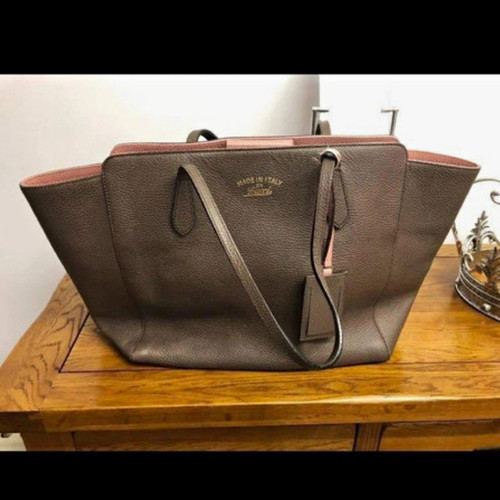 Gucci taupe pebbled leather - pebbled,