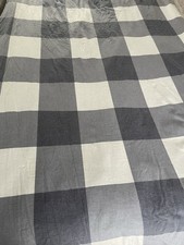 BLUE CHECKED DOUBLE DUVET COVER & 2 PILLOWCASES SET