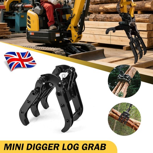 Mini digger log grab - log,
