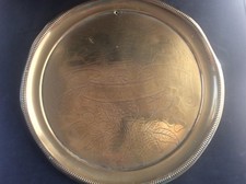 Antique Queen Victoria Brass Tray Jubilee 1887 Commemorative Royal Memorabilia