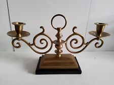 Georgian Style Brass Two Arm Candelabra 