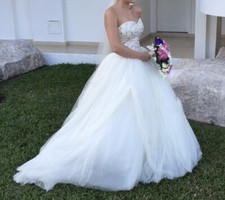 Hollywood Dreams Ball Gown Sweetheart Neckline Sequin Wedding Dress 8/10/12