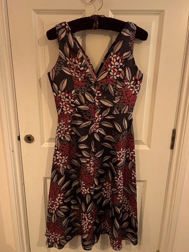 Floral print dress 50s style - floral,