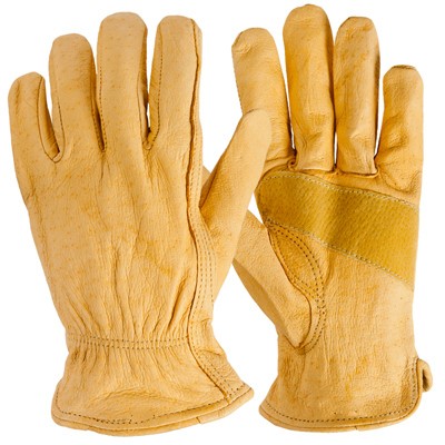Pack leather work gloves - -,