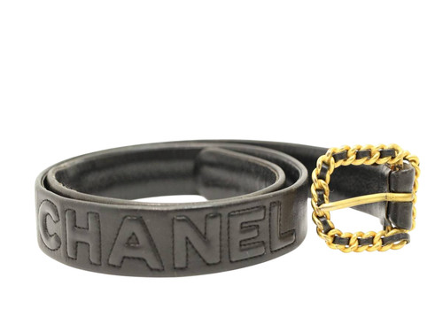 Chanel gold chain black - chanel,