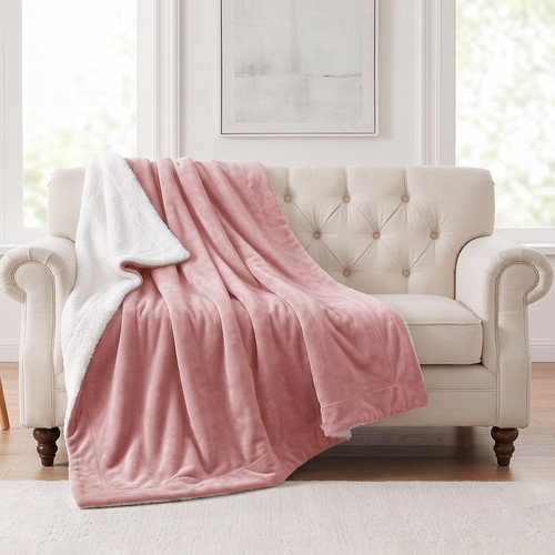 Sherpa fleece blanket - blanket, heavy