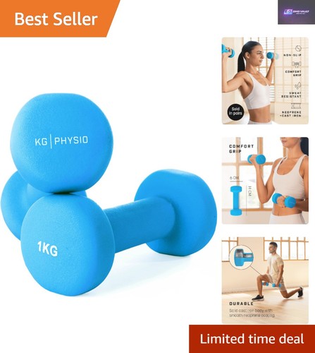 Vibrant 1kg neoprene dumbbell - neoprene,