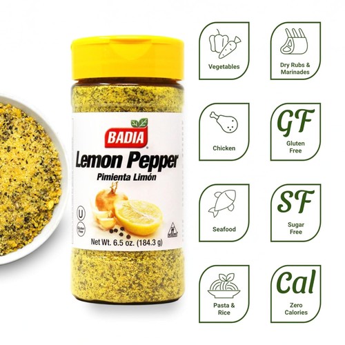 Badia lemon pepper seasoning - lemon,