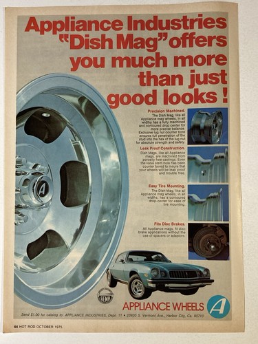 1975 appliance dish mag - dish, rims