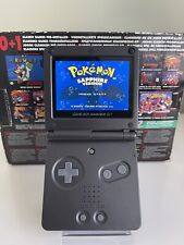Gameboy Advance SP Black With IPS V5 Screen + 950mha Battery Mod