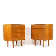 Pair Retro Vintage Danish Teak Bedside Tables Chest of Drawers Mid Century 70s