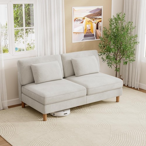 Corduroy seater sofa 166cm - sofa,,