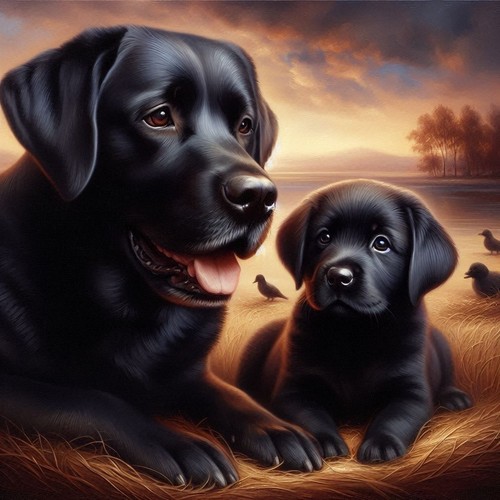 Black labrador cross - labrador, (107)